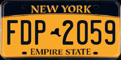 NY license plate FDP2059