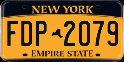 NY license plate FDP2079