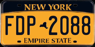 NY license plate FDP2088