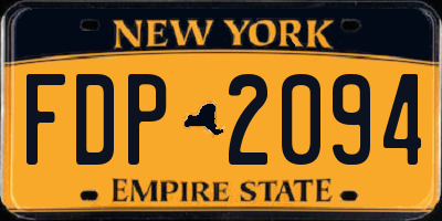 NY license plate FDP2094