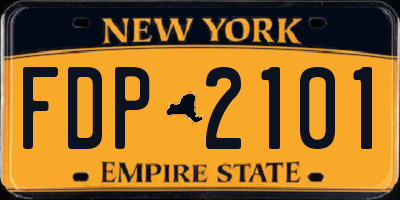 NY license plate FDP2101
