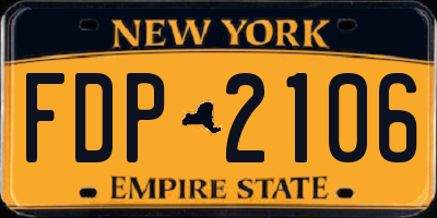 NY license plate FDP2106
