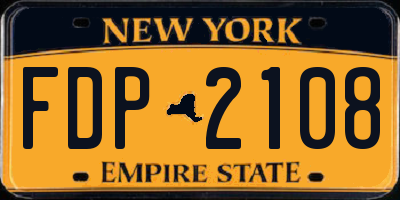 NY license plate FDP2108