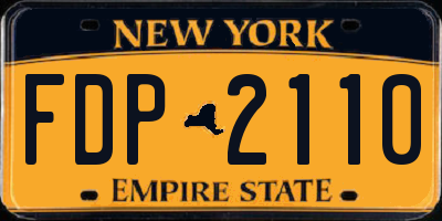 NY license plate FDP2110