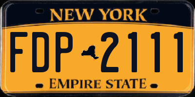 NY license plate FDP2111