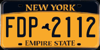 NY license plate FDP2112