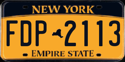 NY license plate FDP2113