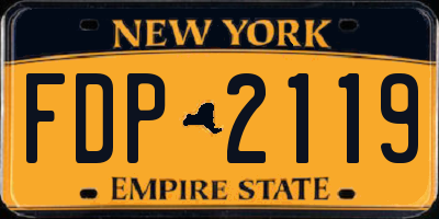 NY license plate FDP2119