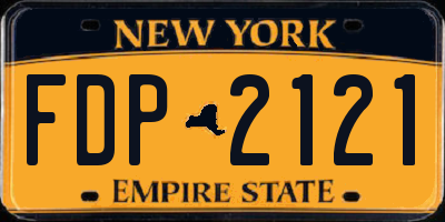 NY license plate FDP2121