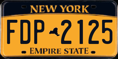 NY license plate FDP2125