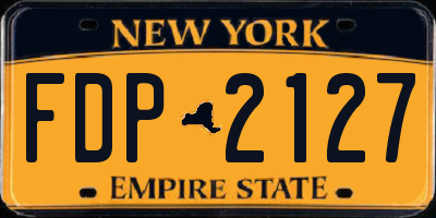 NY license plate FDP2127