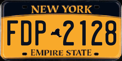 NY license plate FDP2128