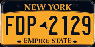 NY license plate FDP2129