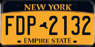 NY license plate FDP2132