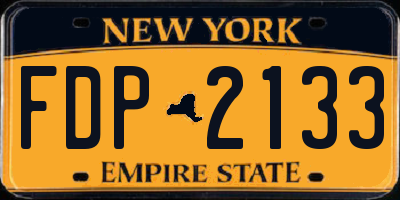NY license plate FDP2133