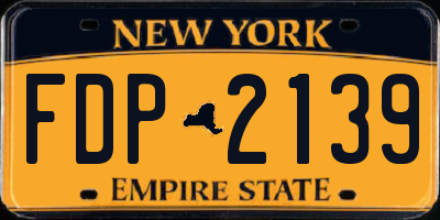 NY license plate FDP2139