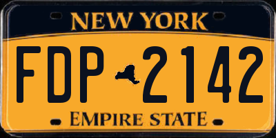 NY license plate FDP2142