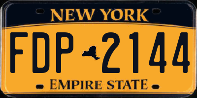NY license plate FDP2144