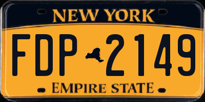 NY license plate FDP2149