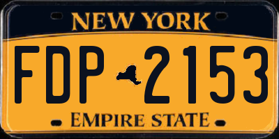 NY license plate FDP2153