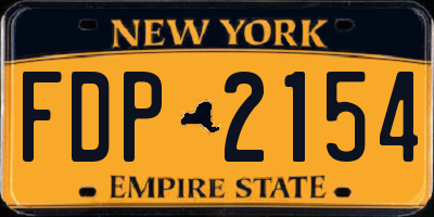 NY license plate FDP2154
