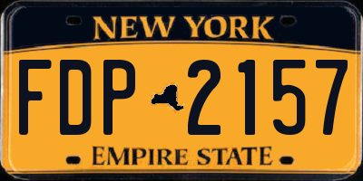 NY license plate FDP2157