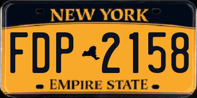 NY license plate FDP2158