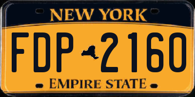 NY license plate FDP2160