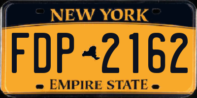 NY license plate FDP2162