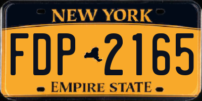 NY license plate FDP2165