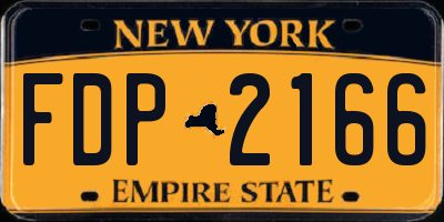 NY license plate FDP2166