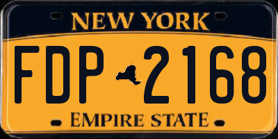 NY license plate FDP2168