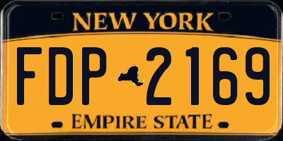 NY license plate FDP2169