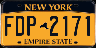 NY license plate FDP2171
