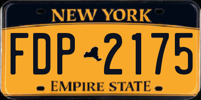 NY license plate FDP2175