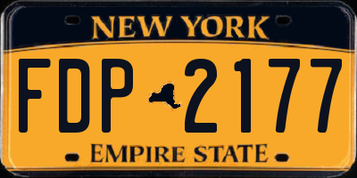 NY license plate FDP2177