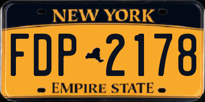 NY license plate FDP2178