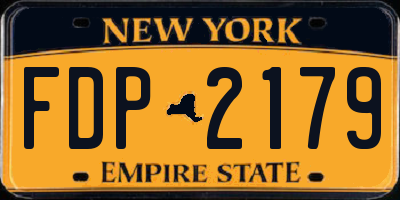 NY license plate FDP2179