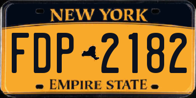 NY license plate FDP2182