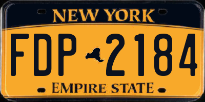 NY license plate FDP2184