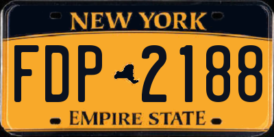 NY license plate FDP2188