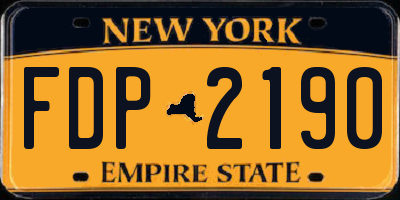 NY license plate FDP2190