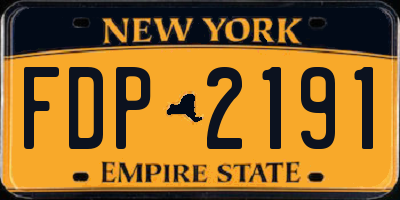 NY license plate FDP2191
