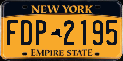 NY license plate FDP2195