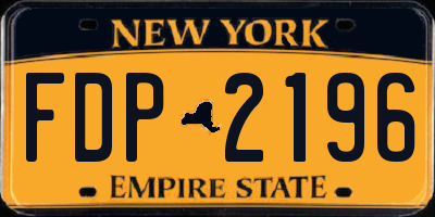 NY license plate FDP2196