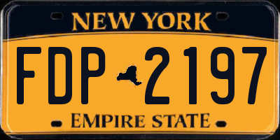 NY license plate FDP2197