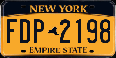 NY license plate FDP2198