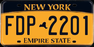 NY license plate FDP2201