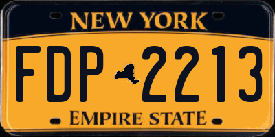 NY license plate FDP2213