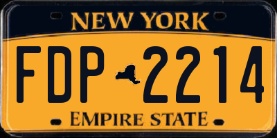 NY license plate FDP2214